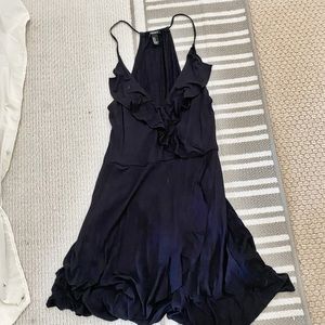 Black cami ruffle skater dress